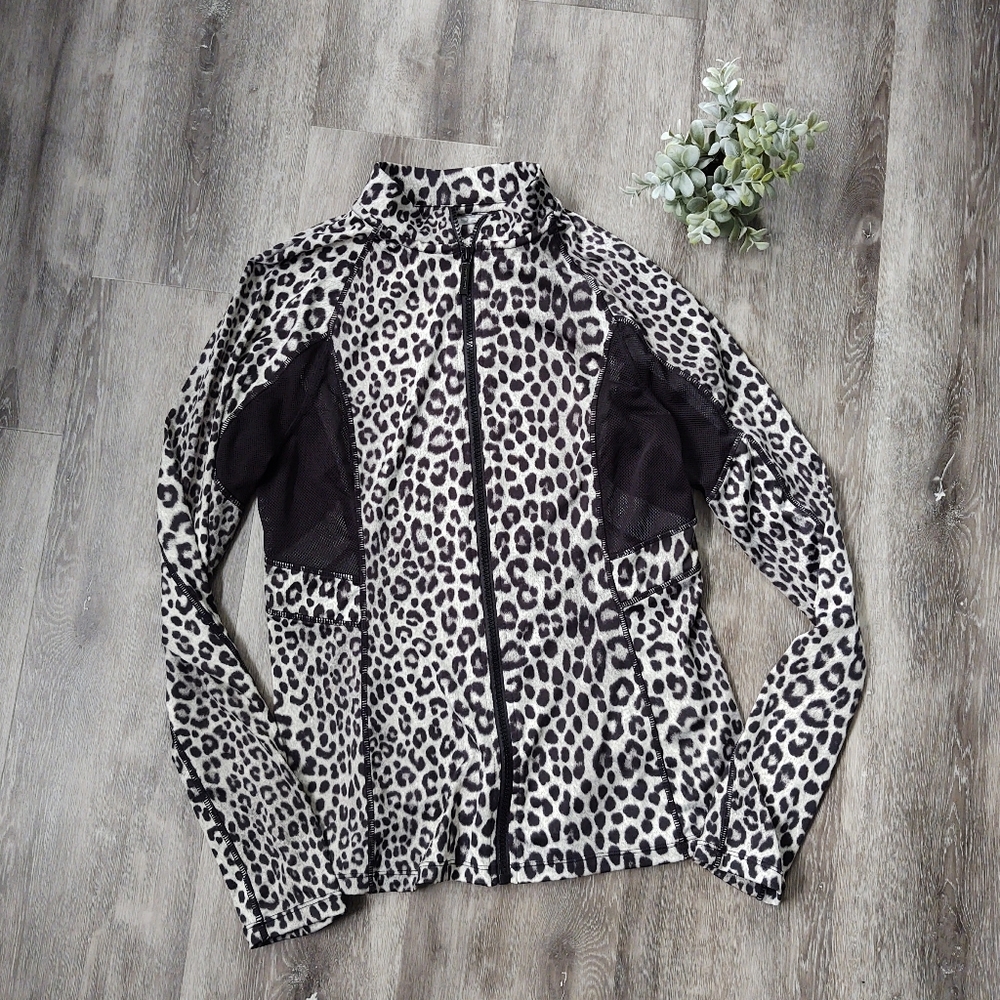 Michael Kors Athletic Leopard Print Jacket